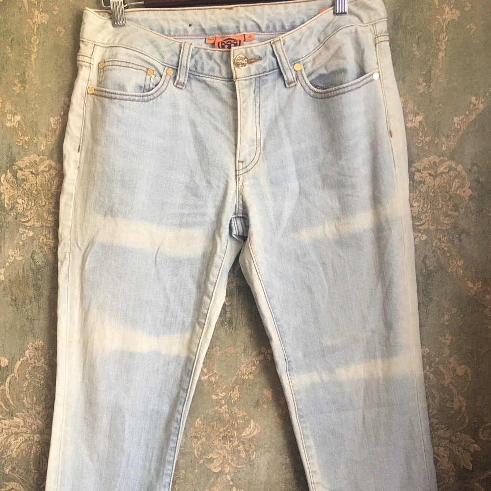 Tory Burch skinny fade bleach summer jeans 28